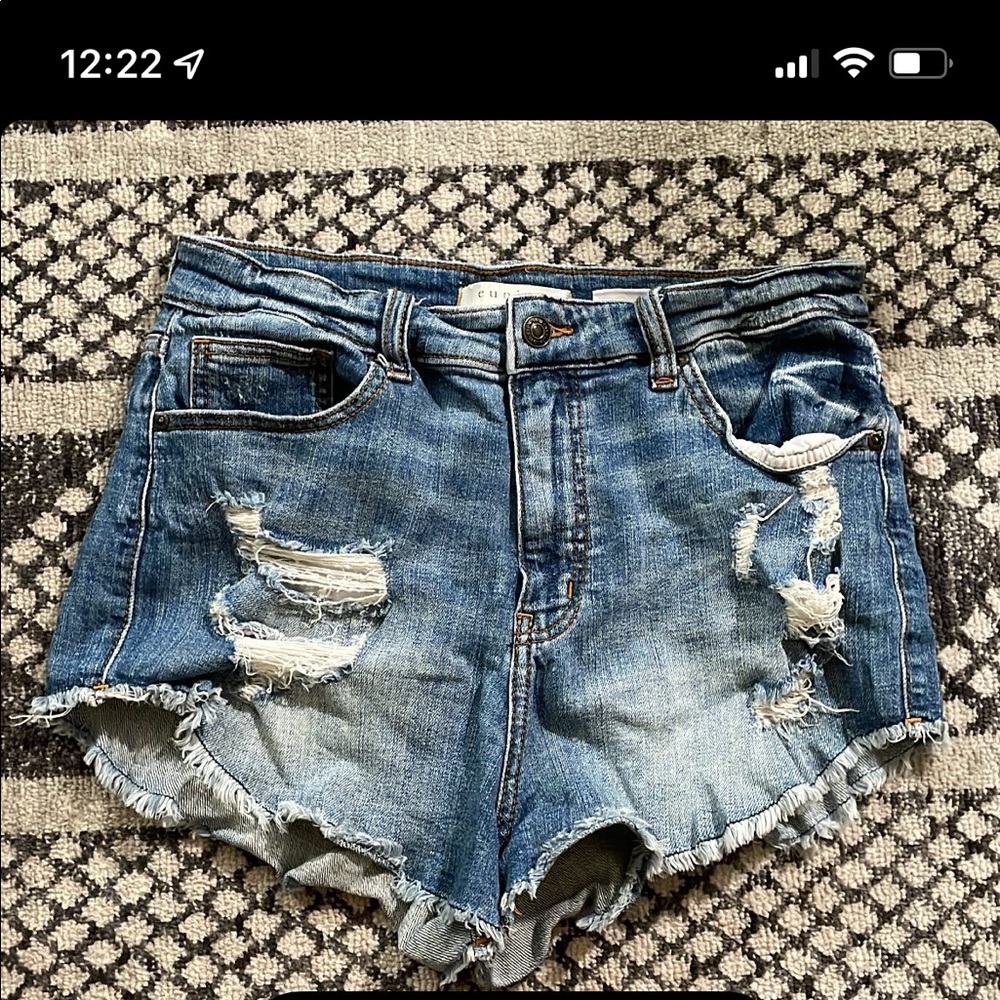 Eunina lulu high rise cut off shortie